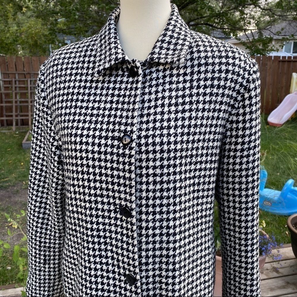 Tanjay Blazer Houndsooth Button Down Lined Jacket - image 3